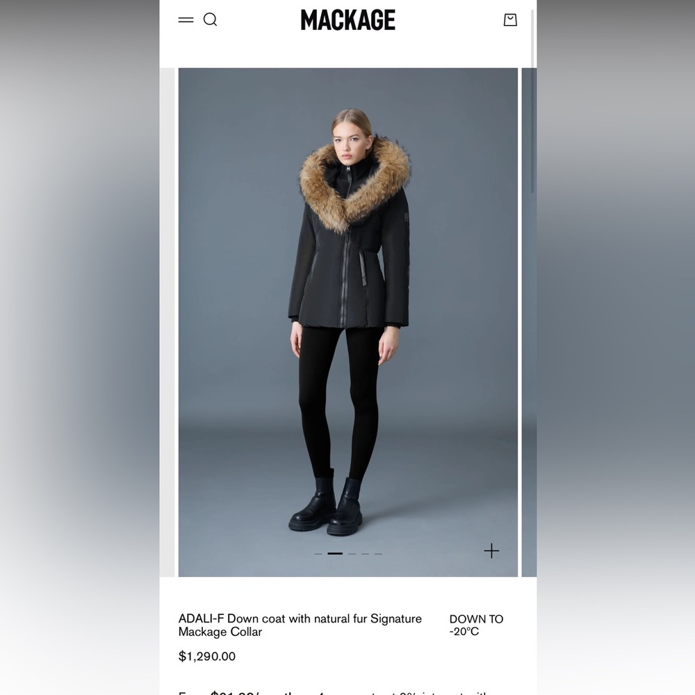 Mackage Adali Women's Black Fur-Trimmed Jacket